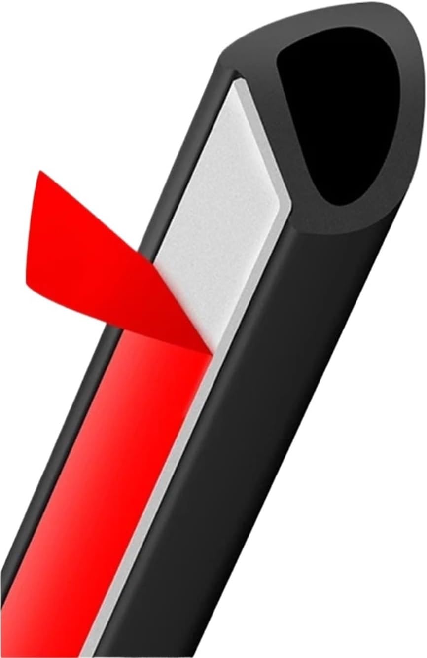 Car Door Protector Scratchproof Soundproof Sloping D-Type Car Door Seal Seal for Cars Rubber Seal Dust-Proof for Auto Universal(6 Meter)