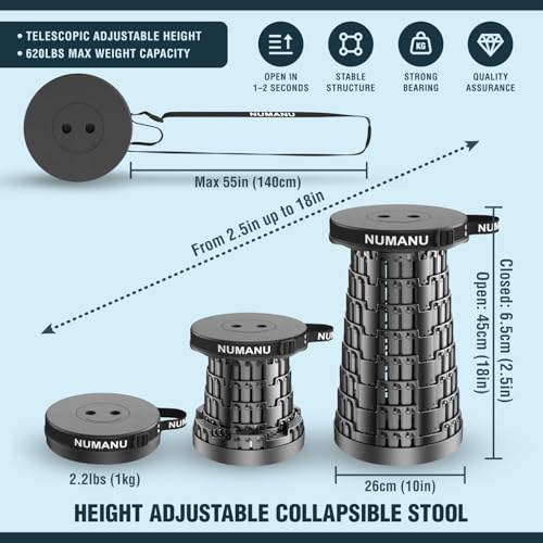 NUMANU 2026 Upgraded Collapsible Stool