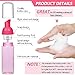 Dandat 120 Pcs 2 oz Plastic Foam Soap Dispensers Bulk Refillable Foaming Pump Bottle Empty Mini Shampoo Lash Cleaning Bottles for Travel Cosmetics Hand Soap(Pink)