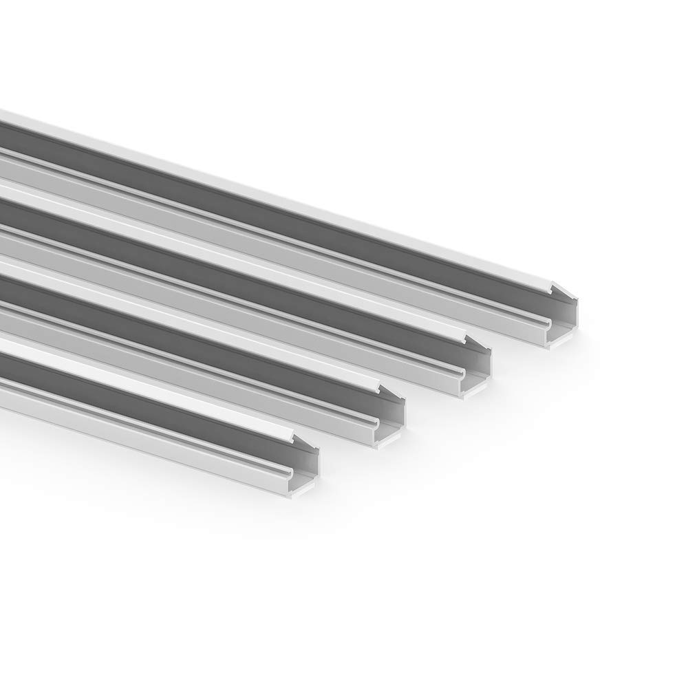 Habengut clip-Kabelkanal (mit Schaumklebeband) 7x12 mm aus PVC, Farbe: Weiß, Länge 4 m (4 x 1 m Länge)