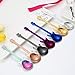 Sinen 4Pcs Colorful Guitar Spoon Set, stainless Steel Musical Demitasse Spoon Cute Kitchen Utensil for Stirring Mixing Sugar Dessert Jam Ice Cream Coffee Milkshake Tea Spoon Dishwasher Safe