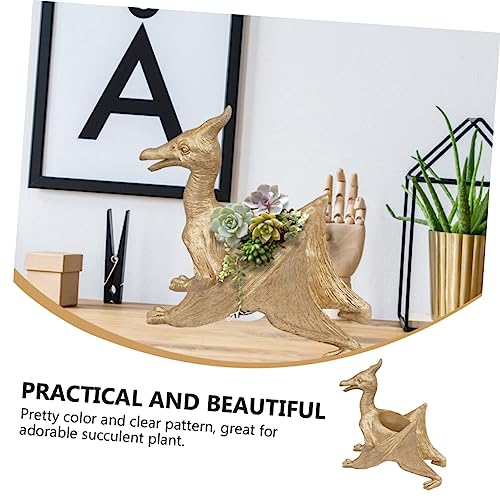 Pot de fleurs dinosaure doré UKCOCO idée cadeau déco