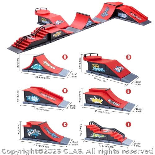 Image of CLA6 Mini Skatepark Kit | Beginner Fingerboard | Complimentary Tools, Wheels and eBook |