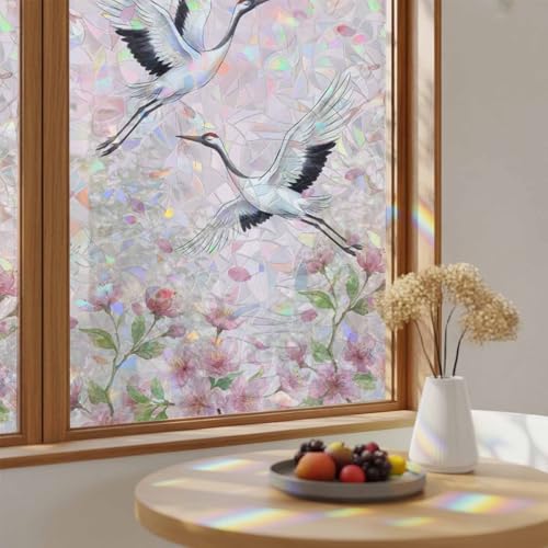 Película Decorativa Ventana Estática Efecto Arcoíris miniatura 1