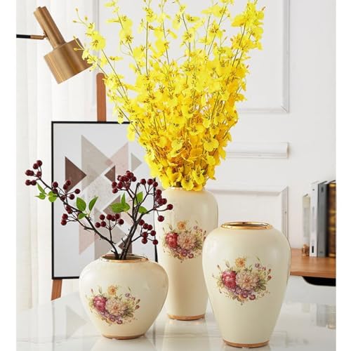 Vase en céramique rétro au design texturé pour fleurs - 4