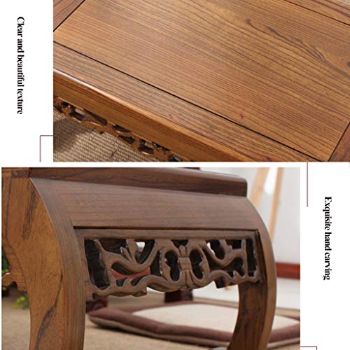Table basse antique sculptée en bois massif table à thé de salon - 5