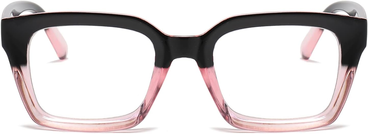 EYLRIM Classic Thick Square Frame Clear Lens Glasses for Women Men Non Prescription Eyeglasses - Image 2