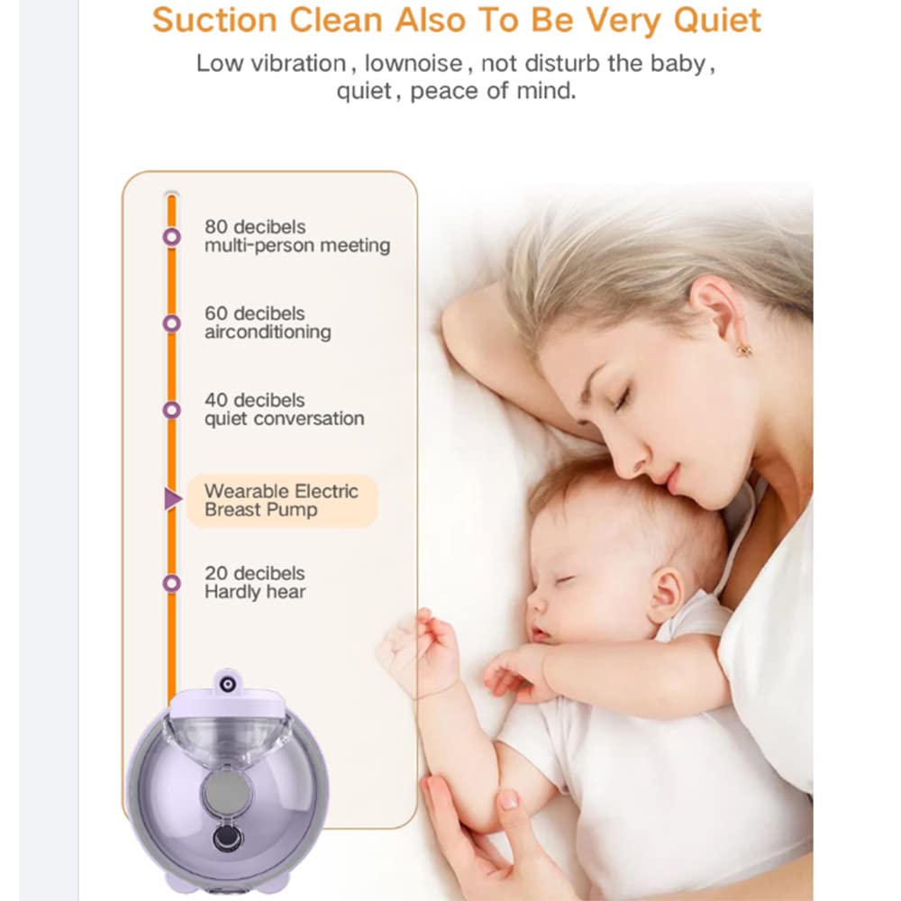 Tire-lait électrique portable, pompe à lait avec 9 niveaux d'aspiration, batterie rechargeable, système anti-refoulement et fonctionnement silencieux