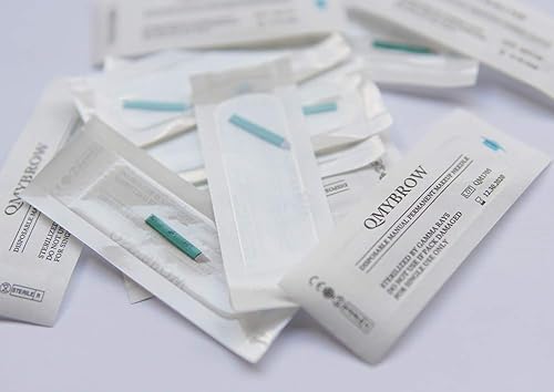 Miniatura 5 de Microblading 14 Pins 0.007 in Aguja Delgada 100pcs Maquillaje Permanente Ceja Tatuaje Aguja - QMYBROW