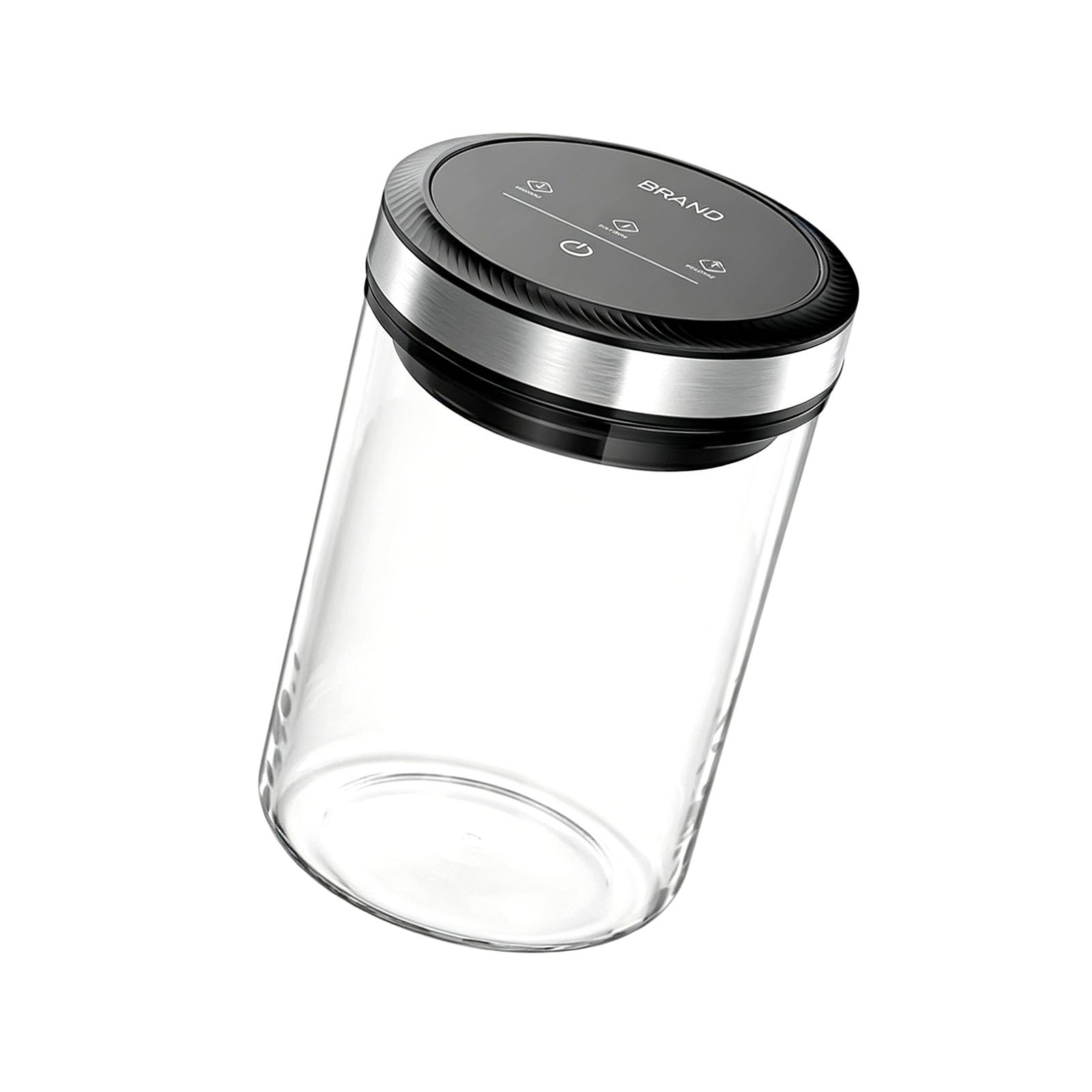 LWHZOFR Compact 1.6L Electric Vacuum Glass Container Ideal for Storing Tea and Spices Smart Coffee Preservation Jar