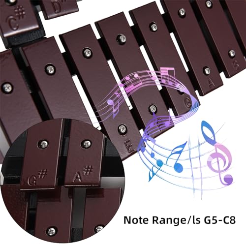 Glockenspiel xylophone 30 notes pour débutant avec sac de transport