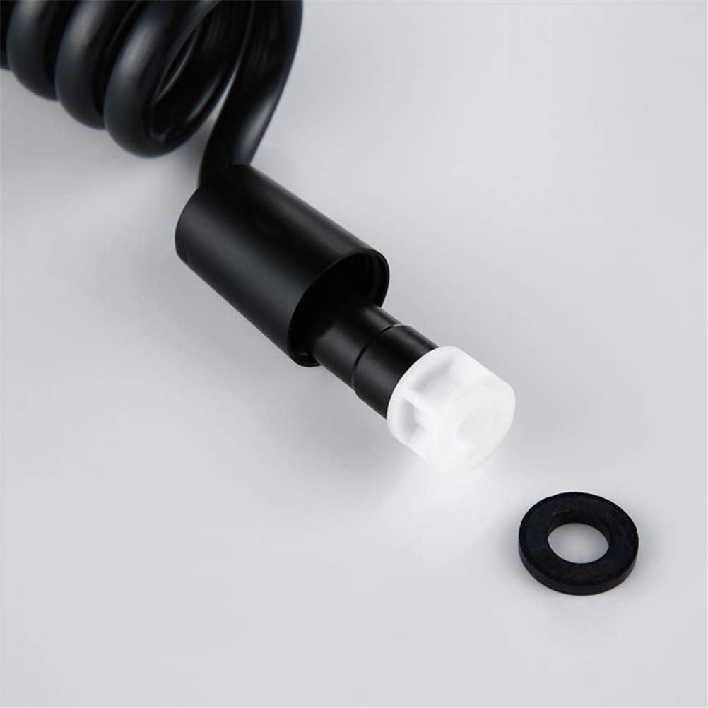 Manguera De Ducha Flexible De Estilo Negro con Resorte para Inodoro, Bidé Y Conexión De Manguera De 150 Cm.(D)