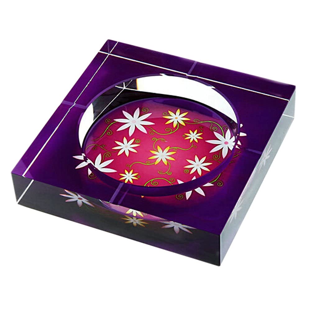 Posacenere In Cristallo Quadrato - Design Europeo Elegante Per Soggiorno E Ufficio, 15cm - Foto 2