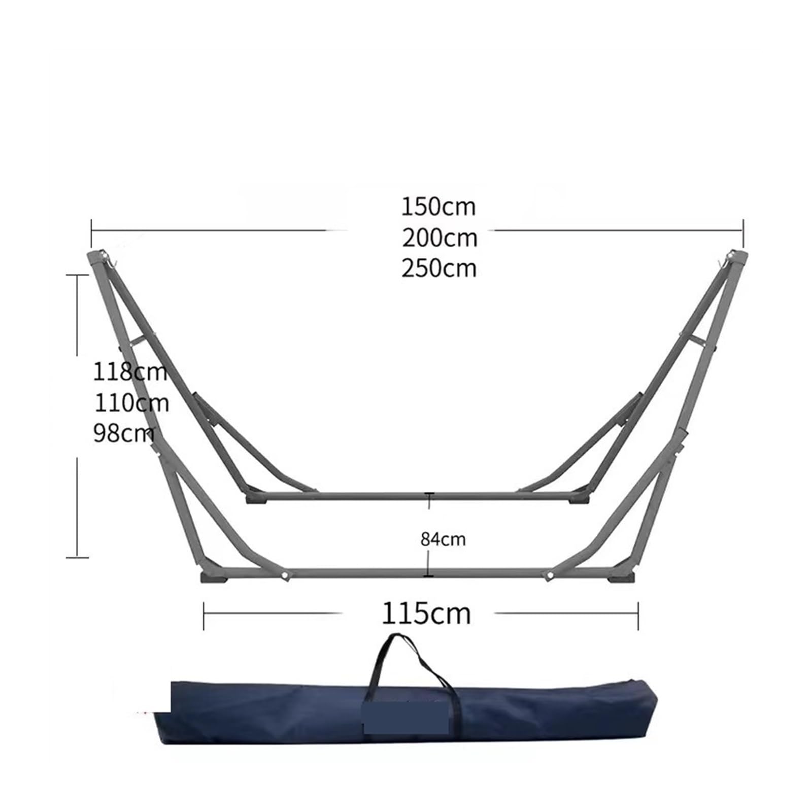 Columpio de jardín con Soporte Plegable, sillón reclinable, Columpio de Suelo, Silla Colgante, balcón Interior para el hogar, Camping al Aire Libre, Columpio telescópico para Exteriores