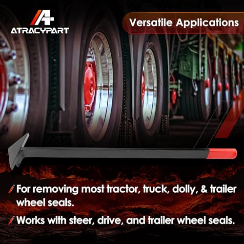 Image of ATRACYPART Heavy-Duty Wheel Seal Puller and Removal Tool 30 inch, for Semi-Trucks, Trailers, Tractors, Axle Hubs, Bearings, and Bushing Installation