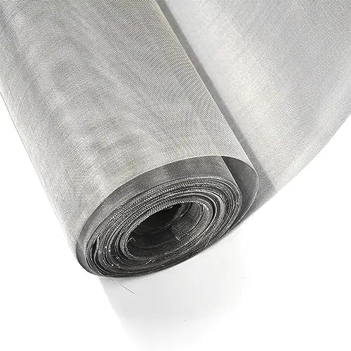 TGBHM Stainless Steel Screen Rolls 304 Stainless Steel Woven Wire Metal Security Mesh Roll for Door ScreenPatio Screen Cabinets Mesh,Silver-0.9x1m