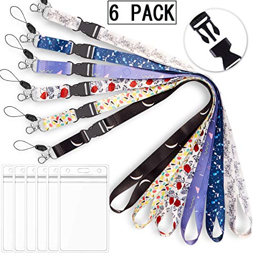 6 Pack New Lanyard with Badge Holder