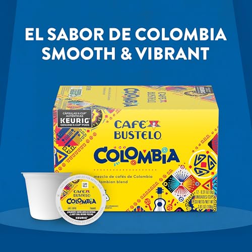 Cafe Bustelo 100% Colombian K-Cup Pods for Keurig K-Cup Brewers, Medium Roast Coffee, 12 Count (Pack of 6)