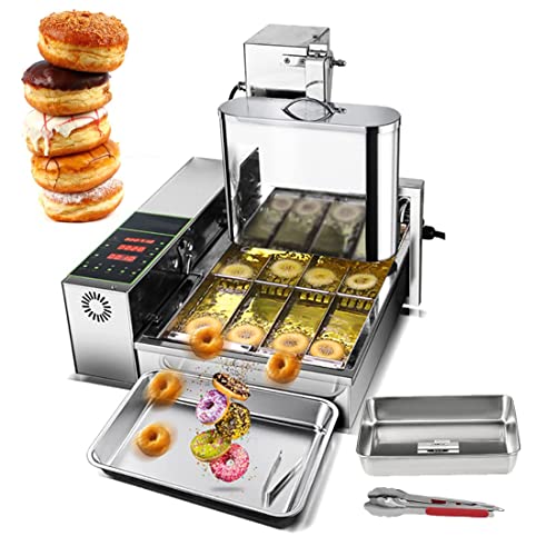 Máquina para Hacer Donas, Freidora Digital De 6 L, De Acero Inoxidable con Grosor Ajustable para Uso Comercial.