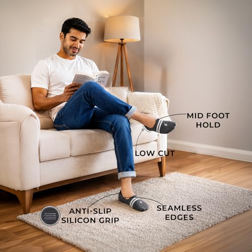 Image of Supersox Stylish No Show Loafer Socks for Man | Combed Cotton | Breathable & Moisture Absorbent | Anti-Odour | Anti-Slip Grip | Low Cut Invisible Fit