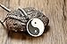 VNOX Stainless Steel Matte Finished Yin Yang Pendant Necklace with Free Chain 24