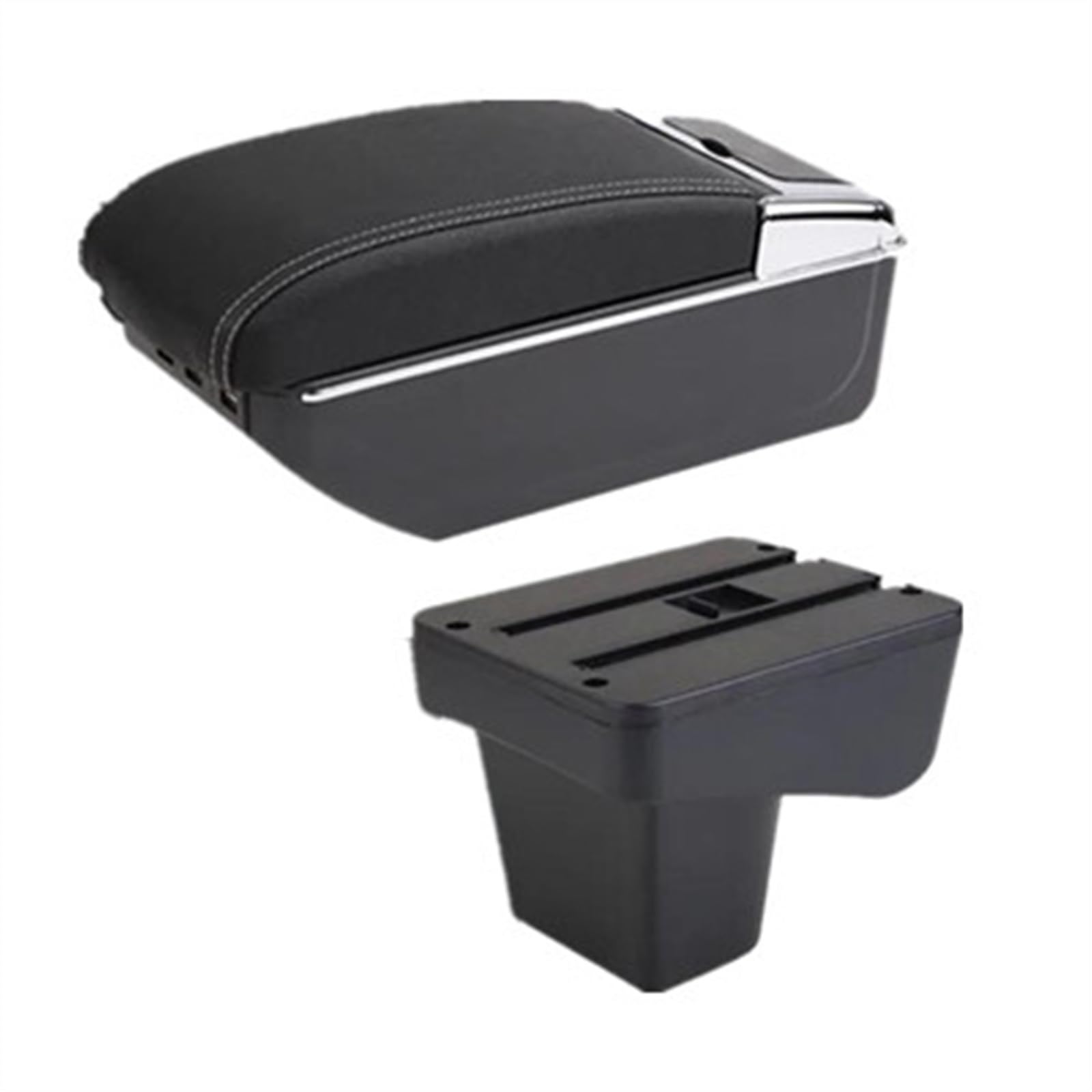 NMJLQW Storage Rack Car Interior Accessories Center Console Storage Box Multifunctional Armrest Storage Box For Vitara(D white line)