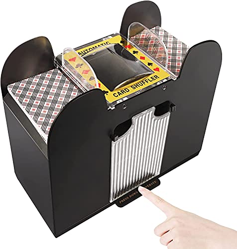 TOZTVXU 6Deck Automatic Card Shuffler Electric,Battery Operated Poker Shuffler,Playing Card Shuffler for Home Card Game
