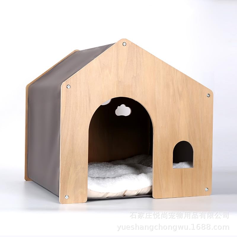 Amazon | 木製ペットハウス ペットハウス 犬の犬小屋 天然木 木製