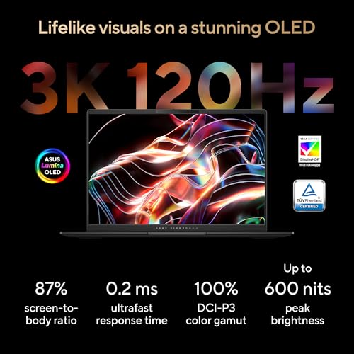 ASUS Vivobook S 14 OLED Laptop, AMD Ryzen AI 9, 24GB, 512GB SSD, Neutral Black, M5406WA-DS76 - Image 5