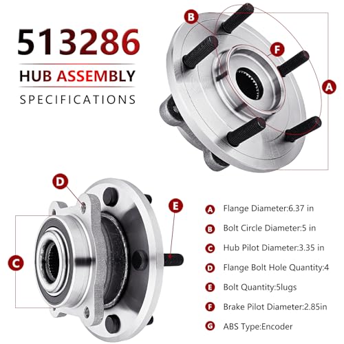 JLEO 513286 Front Wheel Hub Bearing Assembly for 2009-2020 Dodge Journey by JLEO - Used condition - Image 4