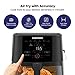 Chefman Air Fryer 8 Qt with Probe Thermometer, 8 Preset Functions, 1-Touch Digital Display Compact Cooker, Extra Large Nonstick Square Air Fryer Basket with Window, Dishwasher-Safe Parts, Black