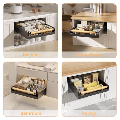 2-Pack-153-Deep-Expandable-Slide-Out-Cabinet-Shelf-No-Drill-Pull-Out-Drawer-with-Nano-Film-Adhesive-Heavy-Duty-Pull-Out-Tray-for-Kitchen-Pantry-Bathroom-Black