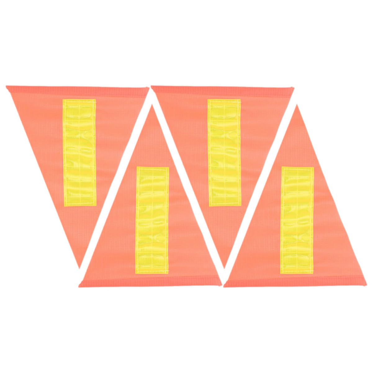 Gogogmee 4Pcs Reflective Safety Pennant Flags for Bicycles High Visibility Cycling Flags Lightweight Design Easy Installation for Adults Riding Outdoors