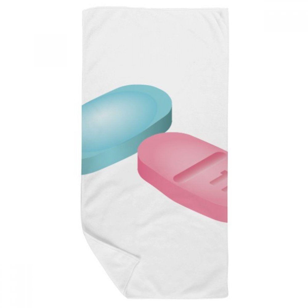Serviette de bain pilules 35x70cm pour peaux sensibles et essuyage doux