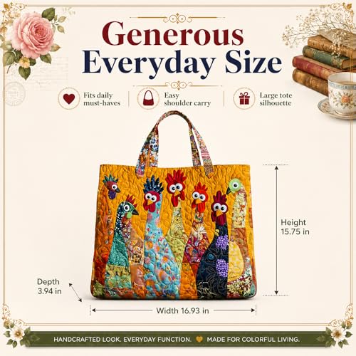 Bolso Tote acolchado Funky Chicken para mujer miniatura 3