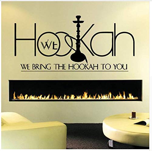 Ccfqiangtie Shop Zeichen Wandtattoo Aufkleber Für Schlafzimmer Shisha Lounge Logo Shisha Bar Fenster Wand Dekor…