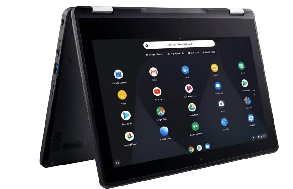 Chromebook Spin 11 R751T-C4XP With (Charger) – 11.6” HD Touchscreen 2-in-1 Laptop – Intel Celeron N3350, 4GB LPDDR4, 32GB eMMC, Chrome OS (Renewed)