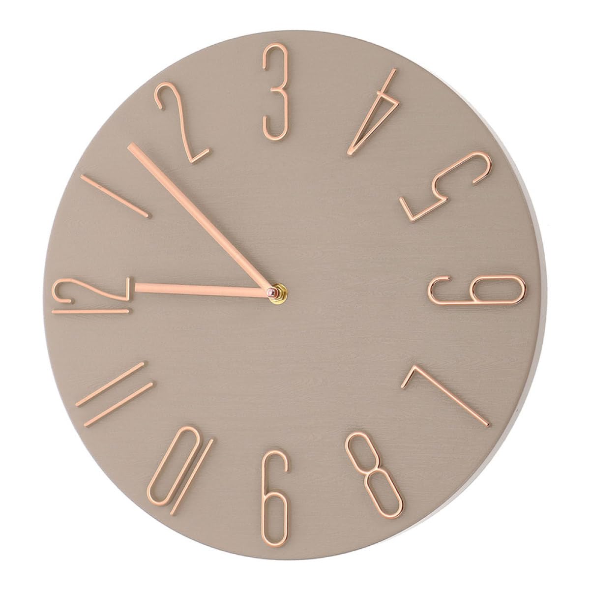 Hemobllo Geräuschlose Wanduhr 30cm mit Großen Zahlen, Kunststoff Panel