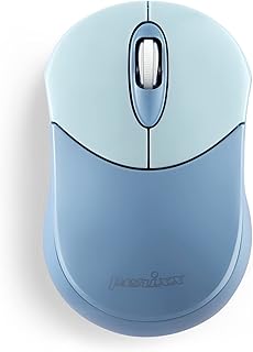 Perixx PERIMICE-802BL Wireless Bluetooth Mouse - Portable Design - Compatible with Windows, iOS, and Android PC, Laptop, Tablet, and Smartphone - Blue (12142)