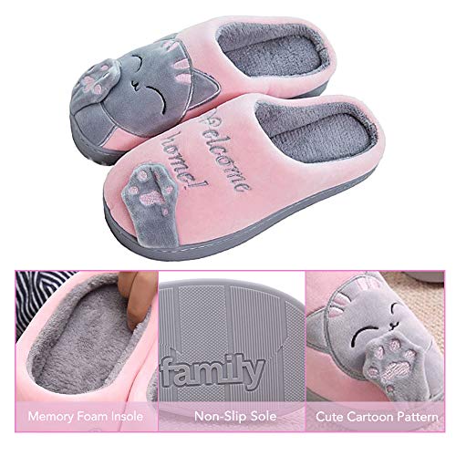 Techcity Women'S & Men'S Comfort Memory Foam Slippers Breathable Fuzzy Slip On Clog House Shoes W/Indoor Outdoor Anti-Skid Sole thumb #2