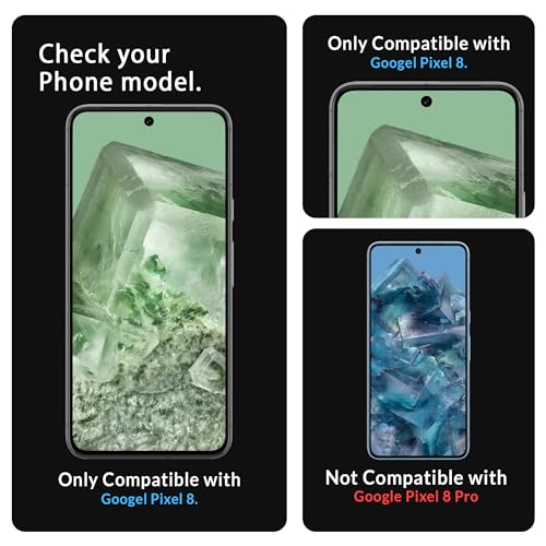Image of FIRST MART Gorilla Tempered Glass Screen Protector Compatible For Google Pixel 8 (6.2 Inch) With Easy Installation Kit| Edge To Edge Coverage |Black