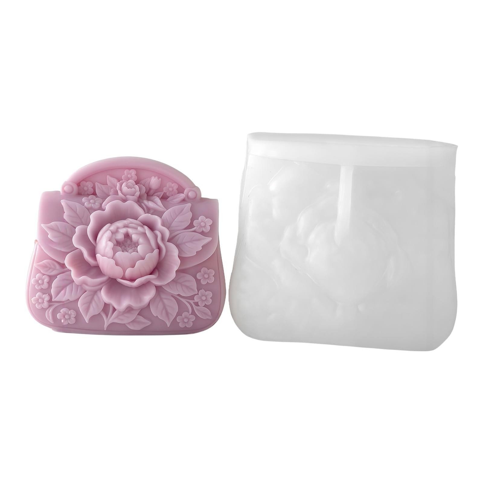 FGDTREE Purse Shape Silicone Molds Temperature Resistant Easy Demolding for Making Soap Wedding Party Decoration Unique Molds