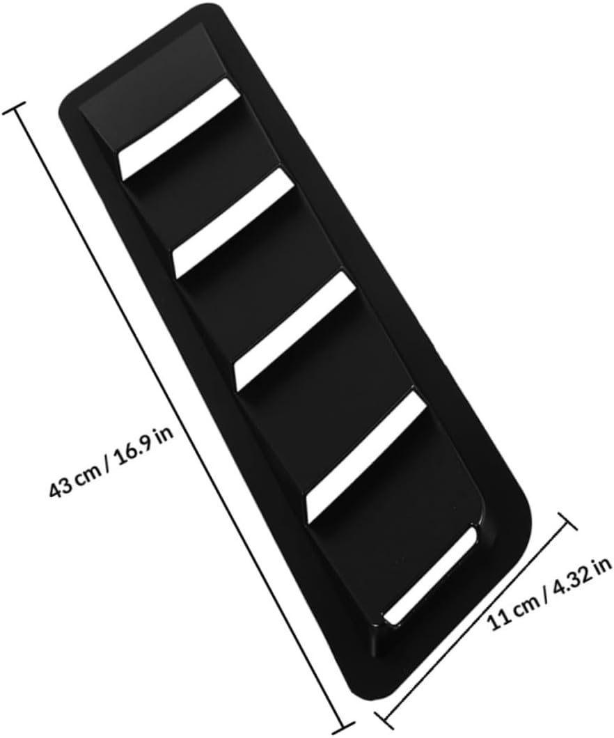HEMOTON 4pcs Universal Car Hood Vents Abs Black Auto Hood Vent Covers Air Intake Louvers Cooling Trim for Vehicle Exterior Accessories