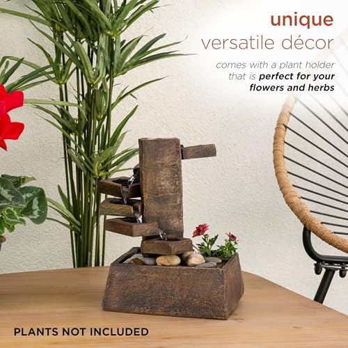 Alpine Corporation TT8000 Indoor/Outdoor Tabletop Tiered Stone Eternity Fountain thumb #3