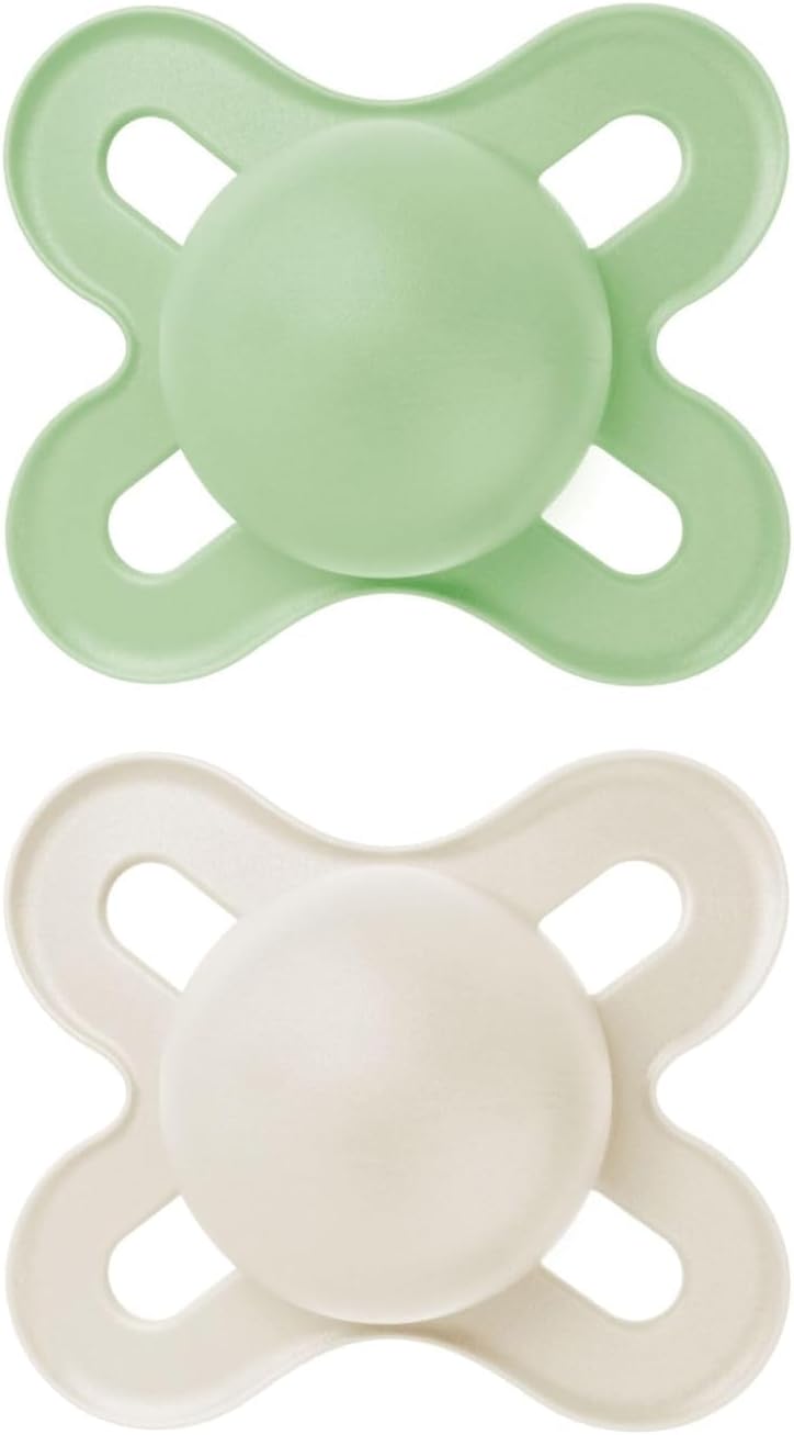 Original Start Matte Baby Pacifiers, Binky for 0-3 Months, BPA-Free Silicone, Easy to Clean, Best for Newborn Babies, Developed with Medical Experts, 2 Count Binkies with Sterilizer Case
