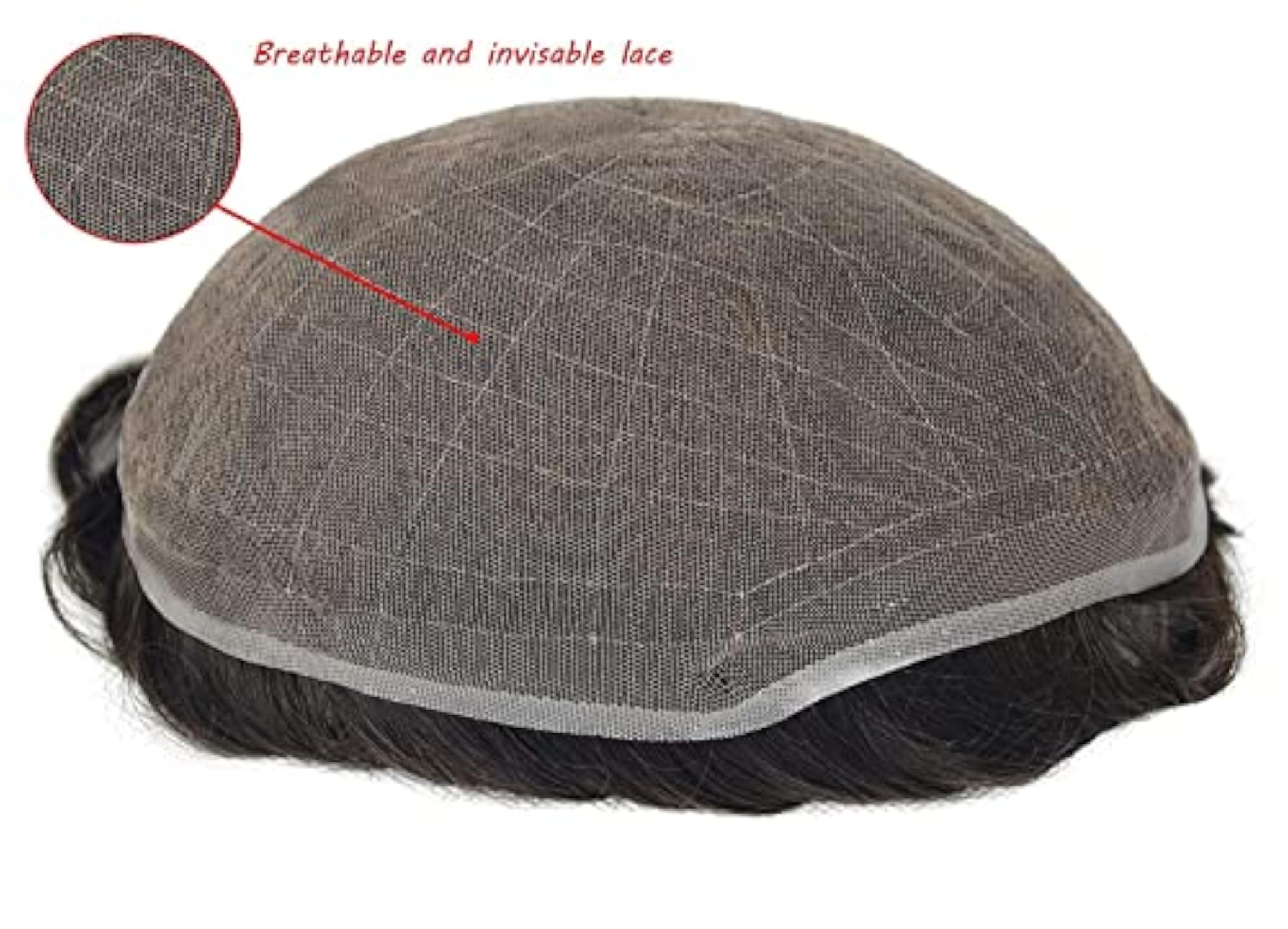 Men's Full Lace System Patch, Fine French Lace Solution