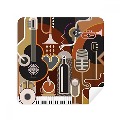 Guitare motif abstrait bleu nettoyeur d'écran au design inspirant