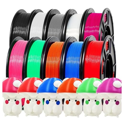 RepRapper Rapid PLA Plus (PLA+) Filament Bundle 1.75 mm, Dimensional Accuracy +/- 0.02 mm, 10 Rolls of 0.25kg, (Black+White+Grey+Blue+Red+Green+Purple+Pink+Orange+Transparent)