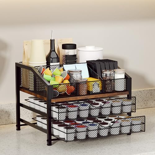 Rangement pour dosettes de café tiroir pour libérer un comptoir encombré - 4