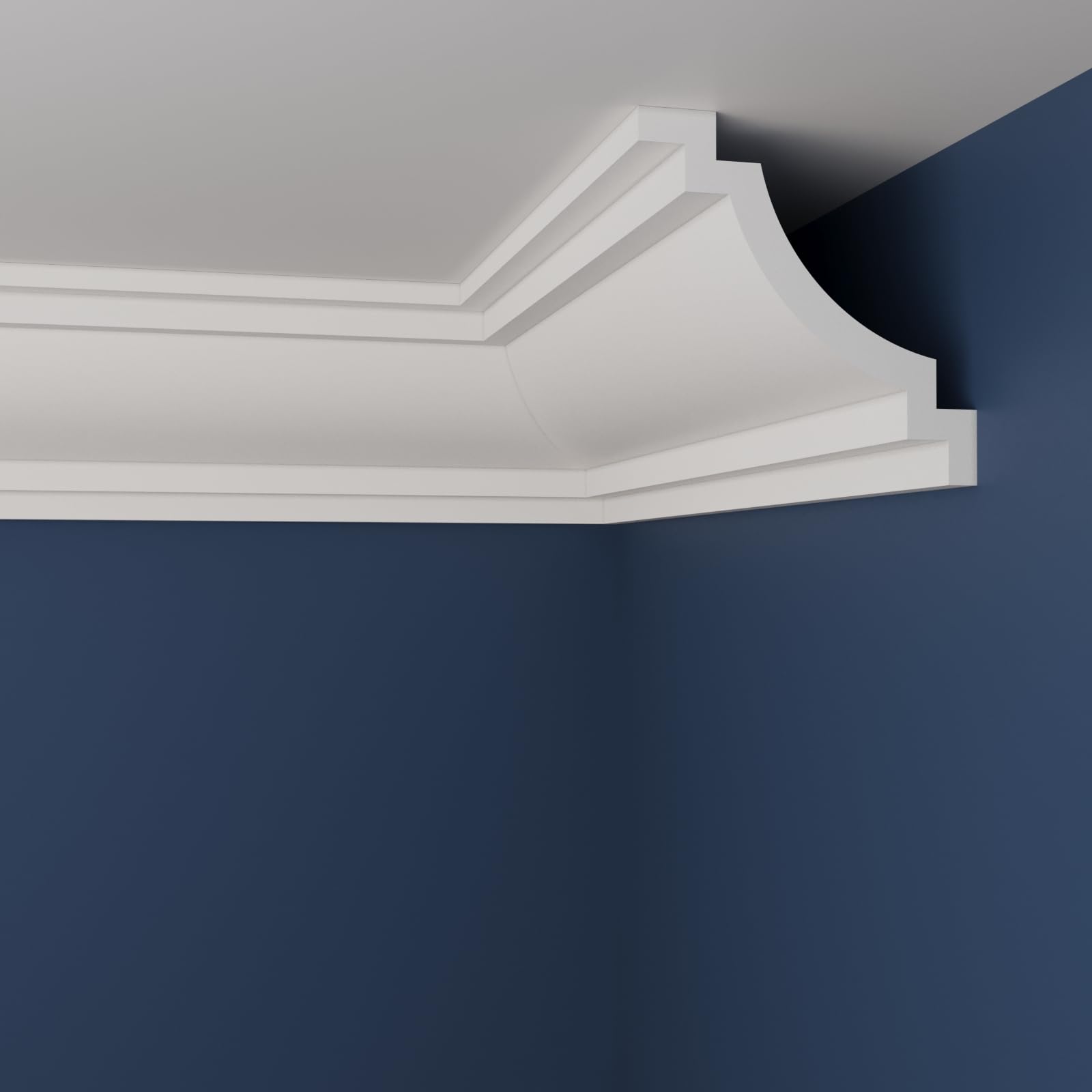 WOLDECOR Premium XPS Coving Cornice – Lightweight Decorative Coving for Ceilings, Durable Cornice Moulding Trim, Paintable XPS Ceiling Coving for Modern Home Interiors (WM03, 2 Meters) — image 1
